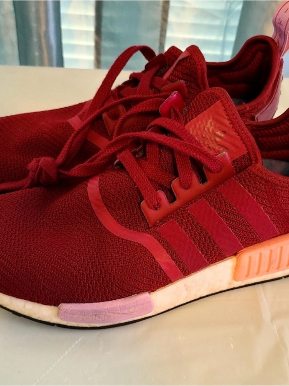 adidas Women’s Burgundy Lace-Up Sneakers